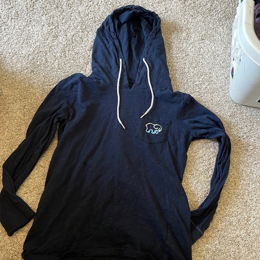 Ivory Ella long sleeve hooded shirt